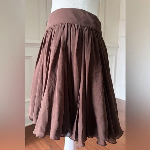 Dolce & Gabbana Chocolate Brown Skater Skirt Size 38 - Picture 2 of 4